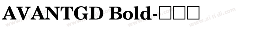 AVANTGD Bold字体转换